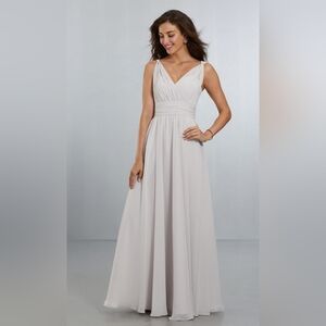 Mori Lee Chiffon Bridesmaids Dress Sky Blue size 8